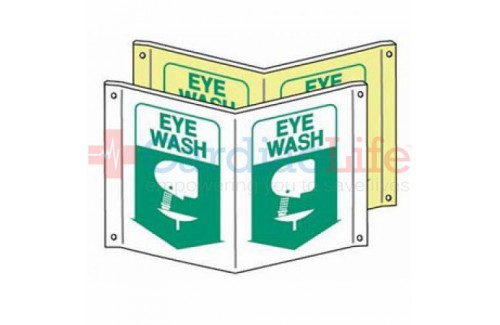 Glow-in-the-Dark Compact Eye Wash Tent Sign